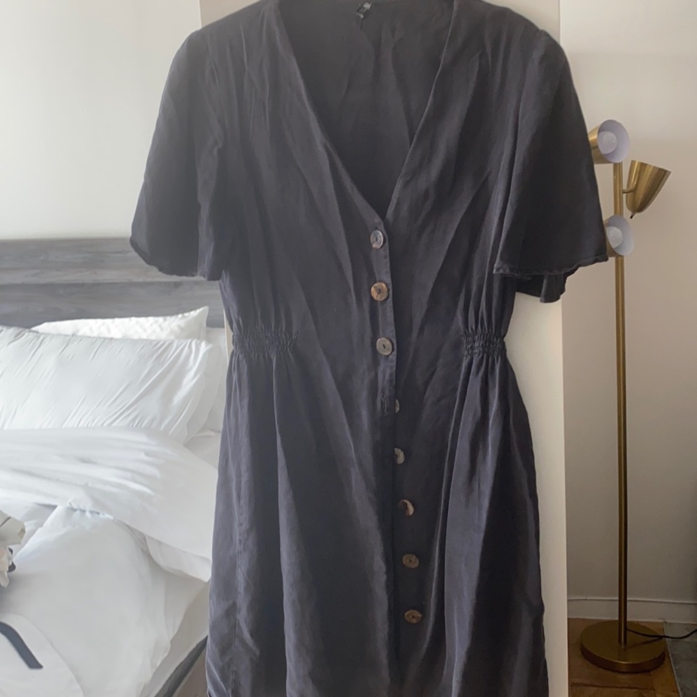 Zara Size S blue button down dress
